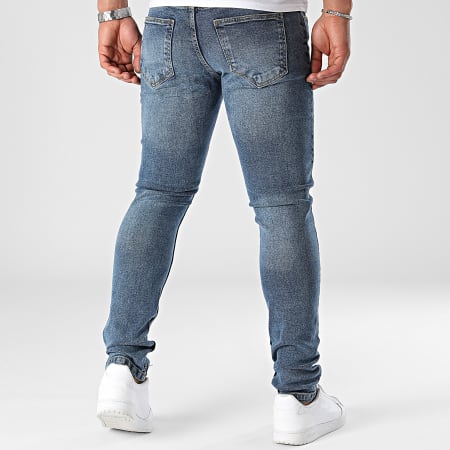 Classic Series - Slanke roodblauwe denim jeans