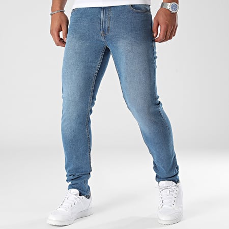 Classic Series - Slanke roodblauwe denim jeans