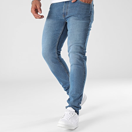 Classic Series - Slanke roodblauwe denim jeans