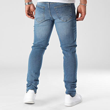 Classic Series - Slanke roodblauwe denim jeans