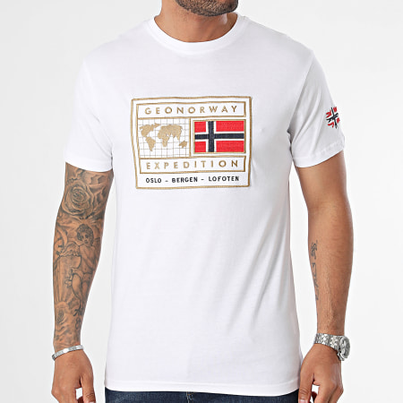 Geographical Norway - Jofoten Tee Shirt Blanco