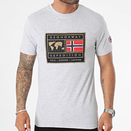 Geographical Norway - Tee Shirt Jofoten Gris Chiné