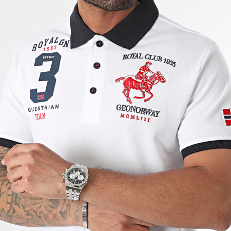 Geographical Norway - Polo Manches Courtes Klub Blanc