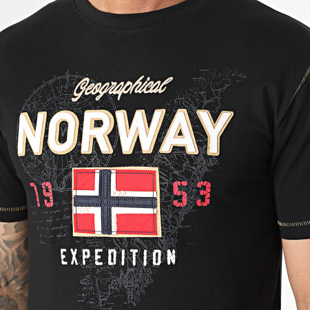 Geographical Norway - Camiseta negra Juitre