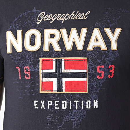 Geographical Norway - Tee Shirt Juitre Bleu Marine