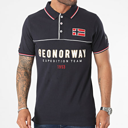 Geographical Norway - Polo Manches Courtes Kerato Bleu Marine