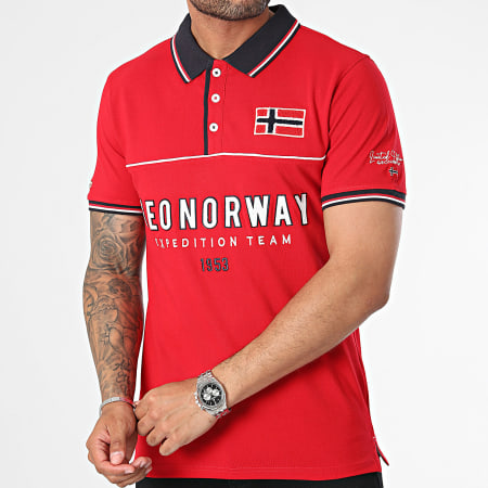 Geographical Norway - Kerato polo met korte mouwen Rood