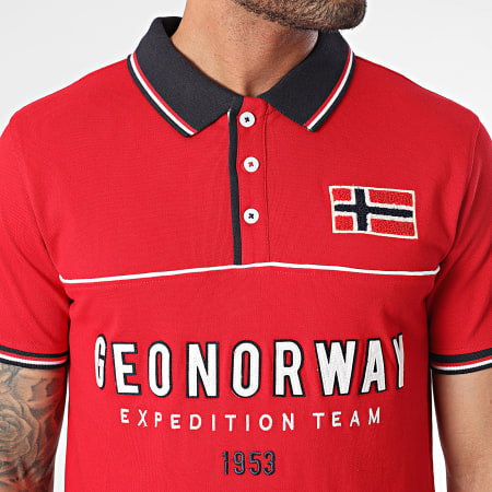 Geographical Norway - Polo Manches Courtes Kerato Rouge