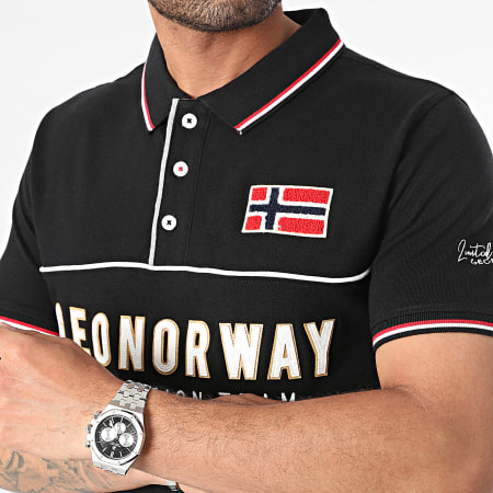 Geographical Norway - Kerato polo met korte mouwen Zwart