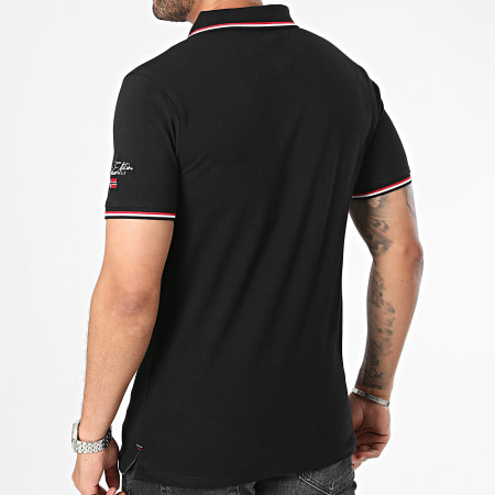 Geographical Norway - Kerato polo met korte mouwen Zwart