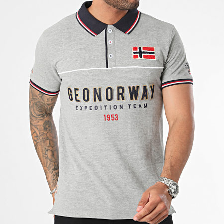 Geographical Norway - Kerato Korte Mouw Polo Heide Grijs