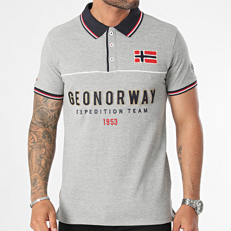 Geographical Norway - Kerato Korte Mouw Polo Heide Grijs