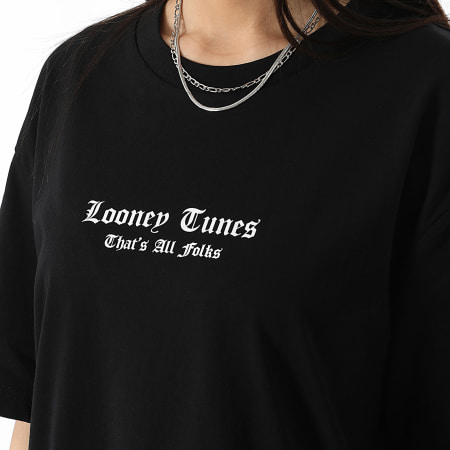 Looney Tunes - Camiseta Taz Graff negra grande para mujer