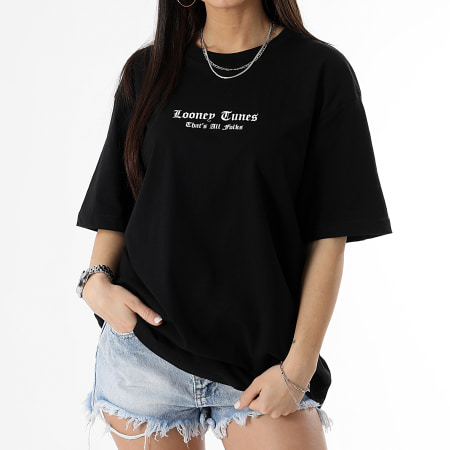Looney Tunes - Tee Shirt Oversize Large Femme Taz Graff Noir