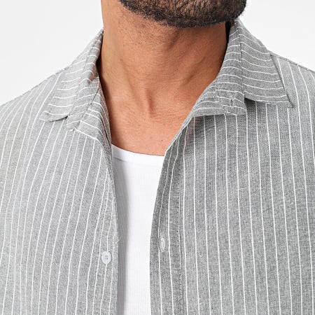 MTX - Camicia a maniche corte e pantaloncini da jogging a righe Set grigio erica