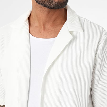 MTX - Set camicia bianca a maniche corte e pantaloncini da jogging
