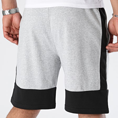 New Era - NBA Colour Block Brooklyn Nets Stripe Jogging Shorts 60502655 Heather Grey Black