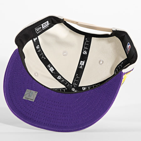 New Era - Casquette Snapback 9 Fifty Los Angeles Lakers 60503442 Beige Violet