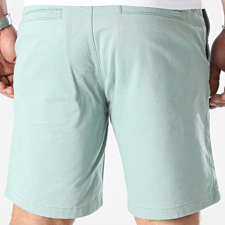 Selected - Pantalones cortos regulares Bill Chino Verde claro