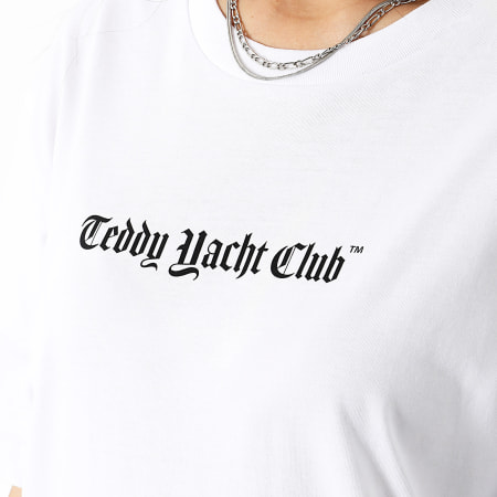 Teddy Yacht Club - Tee Shirt Oversize Large Femme Art Series Dripping Blanc