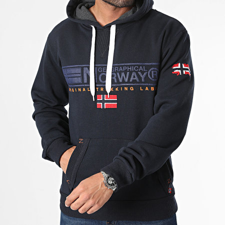 Geographical Norway - Sweat Capuche Bleu Marine