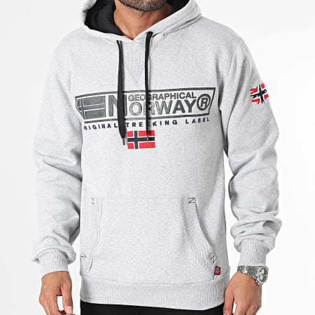 Geographical Norway - Sweat Capuche Gris Chiné