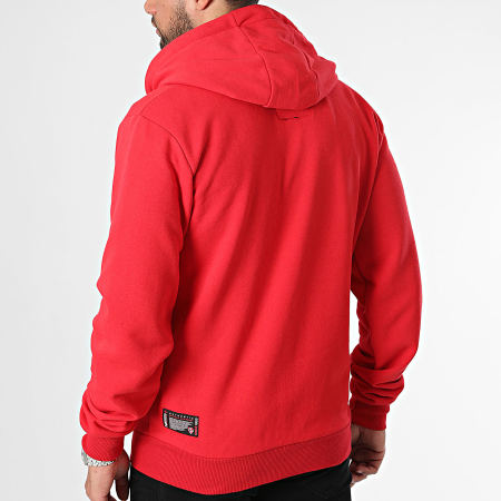 Geographical Norway - Felpa con cappuccio e zip rossa