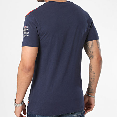 Geographical Norway - Tee Shirt Col V Jidney Bleu Marine