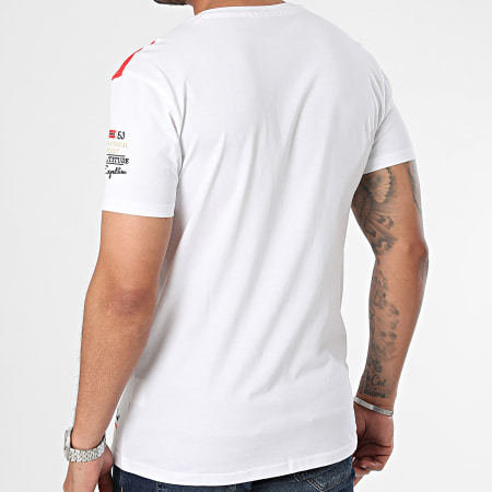 Geographical Norway - Tee Shirt Col V Jidney Blanc