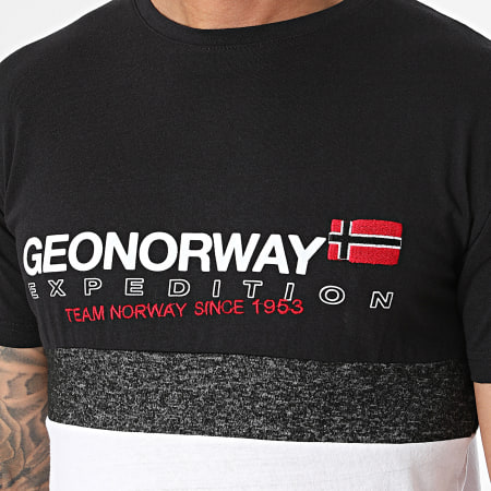 Geographical Norway - Jdouble Tee Shirt Negro Blanco