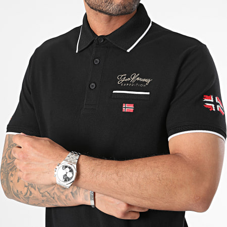 Geographical Norway - Polo Manches Courtes Kara Noir