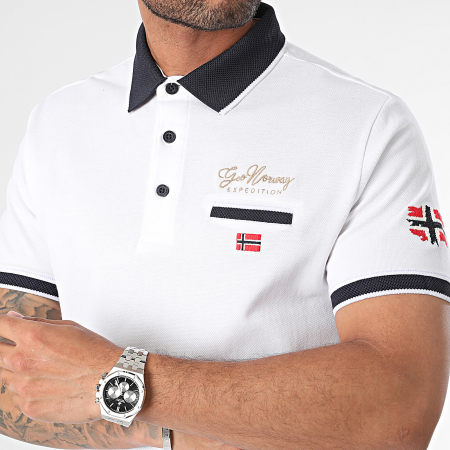 Geographical Norway - Polo Manches Courtes Kara Blanc