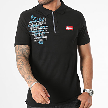 Geographical Norway - Kancre polo de manga corta Negro