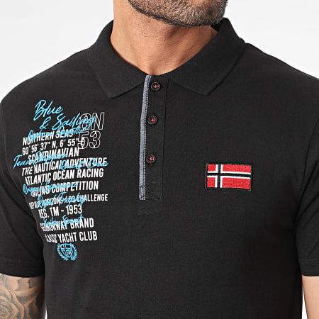 Geographical Norway - Polo Manches Courtes Kancre Noir