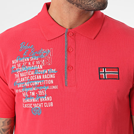Geographical Norway - Polo Manches Courtes Kancre Rouge