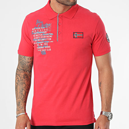 Geographical Norway - Kancre Polo Korte Mouw Rood