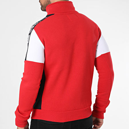 Geographical Norway - Sweat Col Zippé Rouge