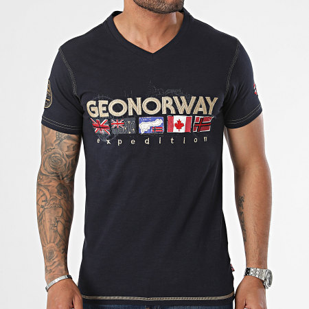 Geographical Norway - Marine V-hals T-shirt