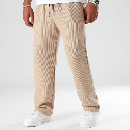 LBO - Gebreide joggingbroek met structuur 0964 Beige