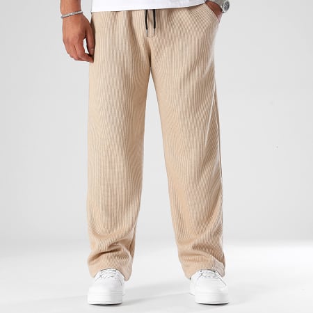 LBO - Gebreide joggingbroek met structuur 0964 Beige