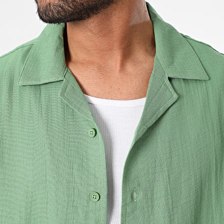 Mackten - Camicia a maniche corte e pantaloncini da jogging verde