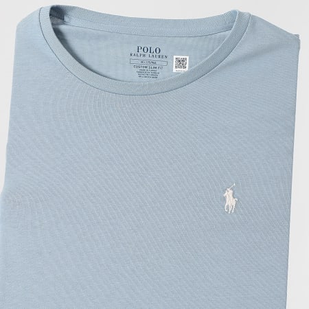 Polo Ralph Lauren - Tee Shirt Slim Original Player Bleu Clair