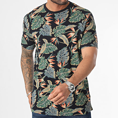 Tiffosi - Kaleb Tee Shirt Verde Navy Floreale