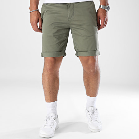 Tom Tailor - Pantaloncini Chino 1040249 Verde Khaki