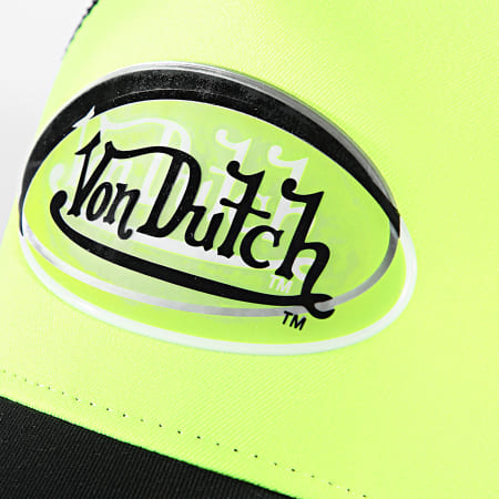 Von Dutch - Casquette Trucker Aneo Noir Jaune Fluo