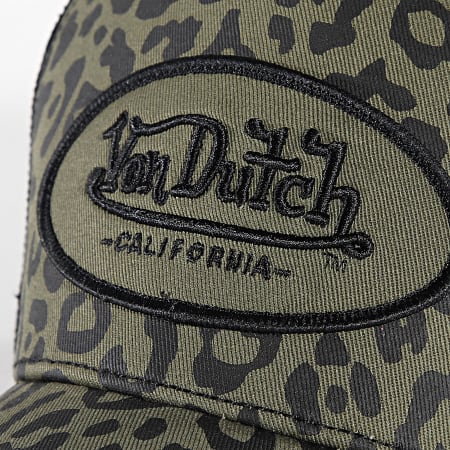 Von Dutch - Leopard Trucker Cap Khaki Green Black - Ryses display picture 1