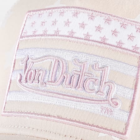 Von Dutch - Gorra Trucker Star Beige Blanco