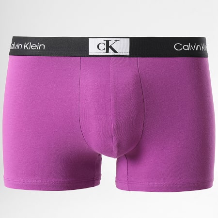 Calvin Klein - Lot De 7 Boxers Trunk Cotton Stretch 3582A Noir Gris Violet Bleu Rose