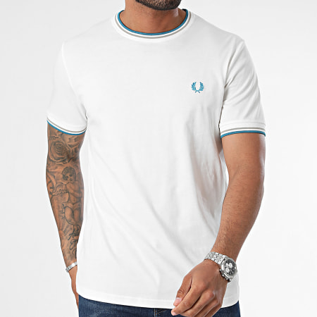 Fred Perry - M1588 Twin Tipped Tee Shirt Blanco
