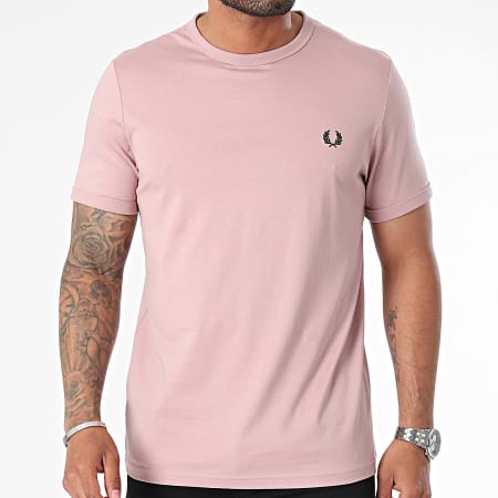 Fred Perry - M3519 Maglietta a maniche lunghe viola chiaro